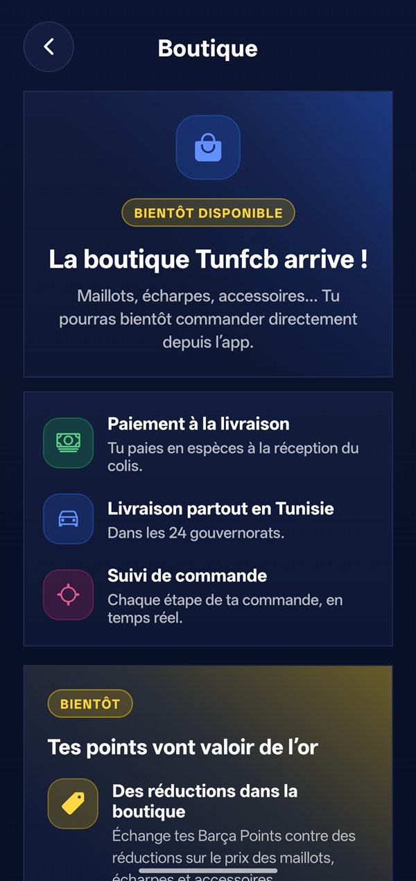 Boutique : paiement à la livraison, livraison dans les 24 gouvernorats